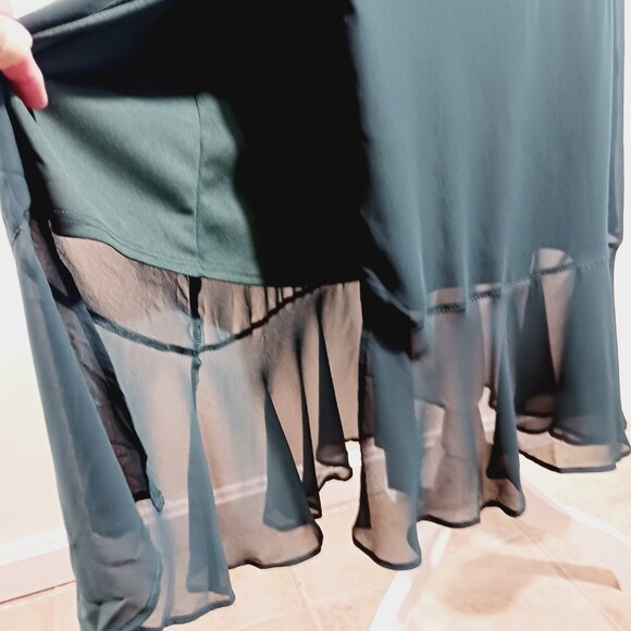 NWT Show Me Your Mumu Claire Midi Dress - Emerald Chiffon, Size Large, Wedding - Picture 10 of 16